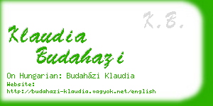 klaudia budahazi business card